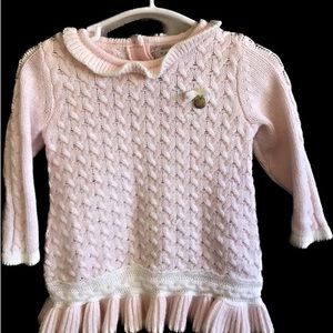 Tahari baby Pink Knit Sweater Dress 6-9 Months